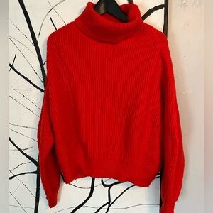 H and M vibrant orange sweater